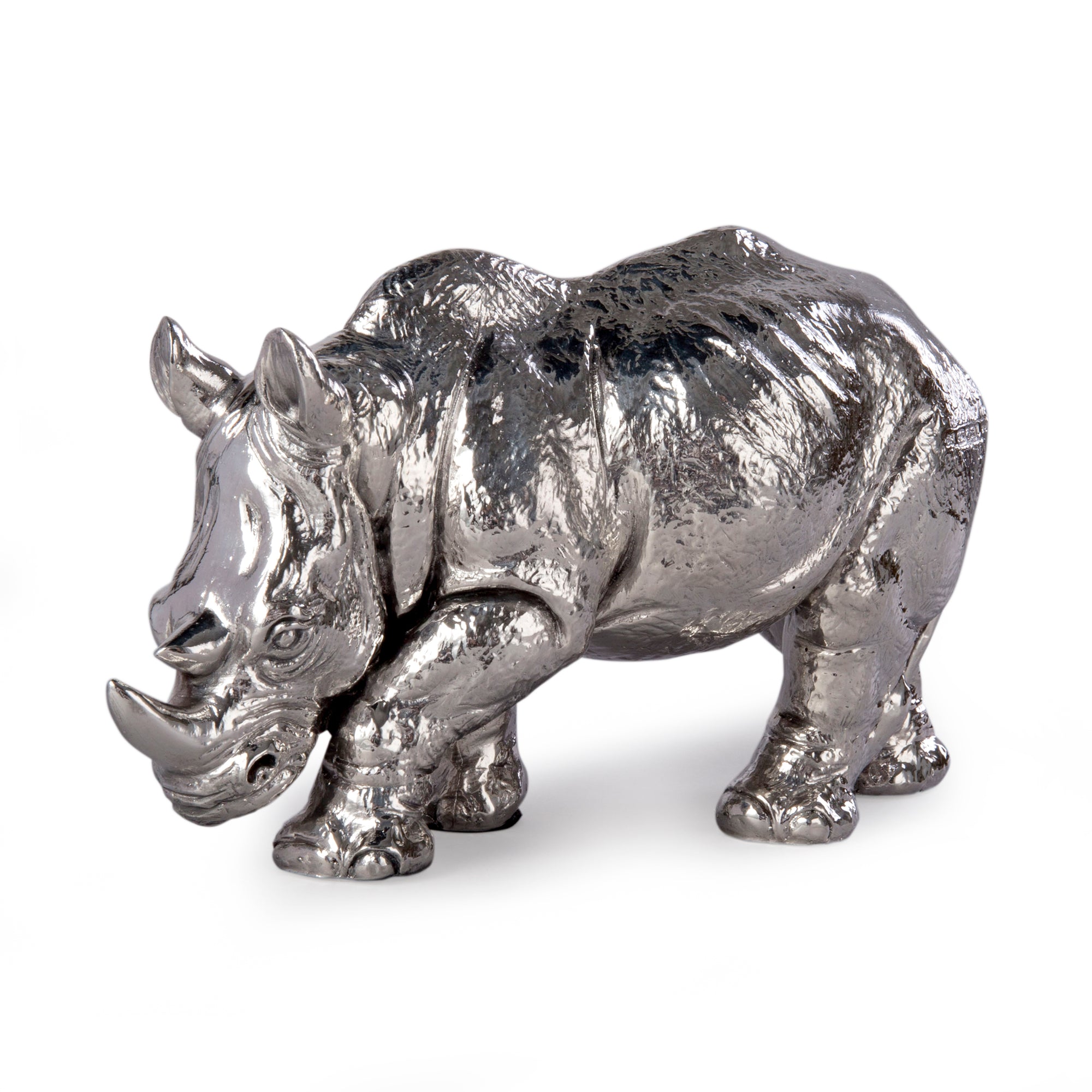 Silver Rhino ornament