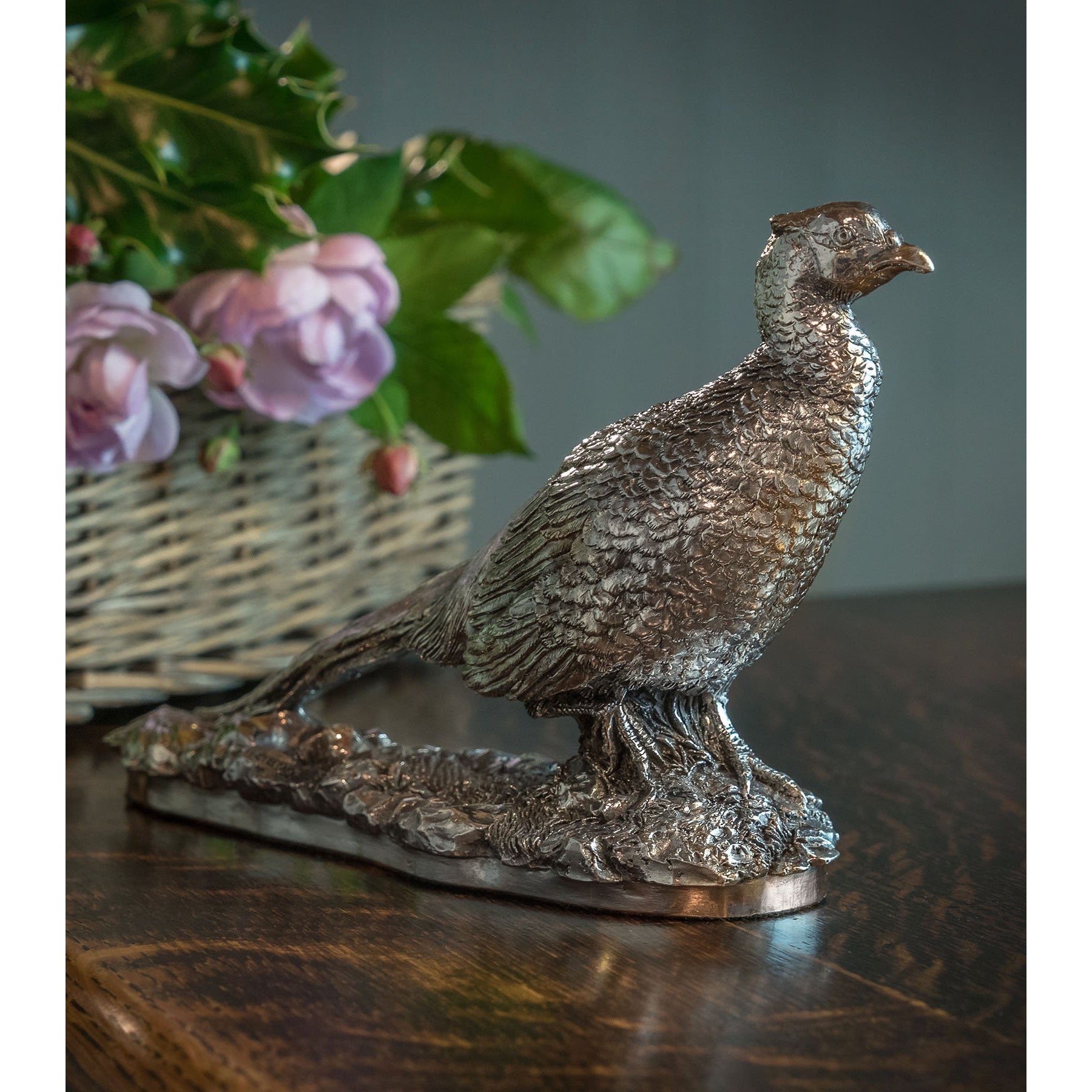 silver pheasant ornament