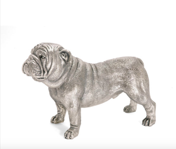 Silver English Bull Dog -Height 9cm