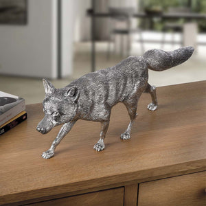 silver hallmarked fox figurine award 10cm tall 