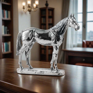 Thorough bred-horse-statue-silver-trophy prize