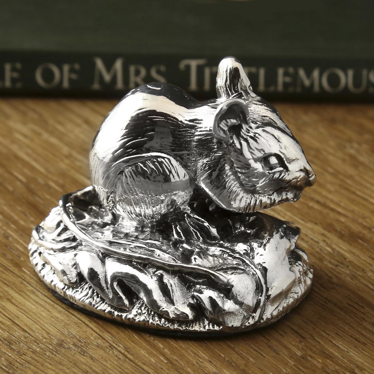english field mouse hallmarked silver ornament