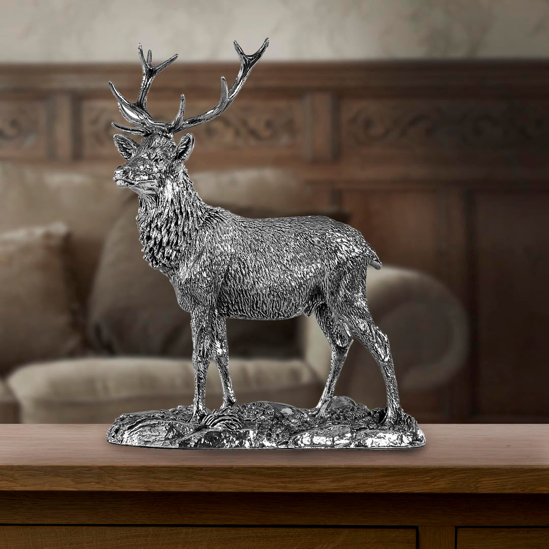 Silver Stag - Height 25cm