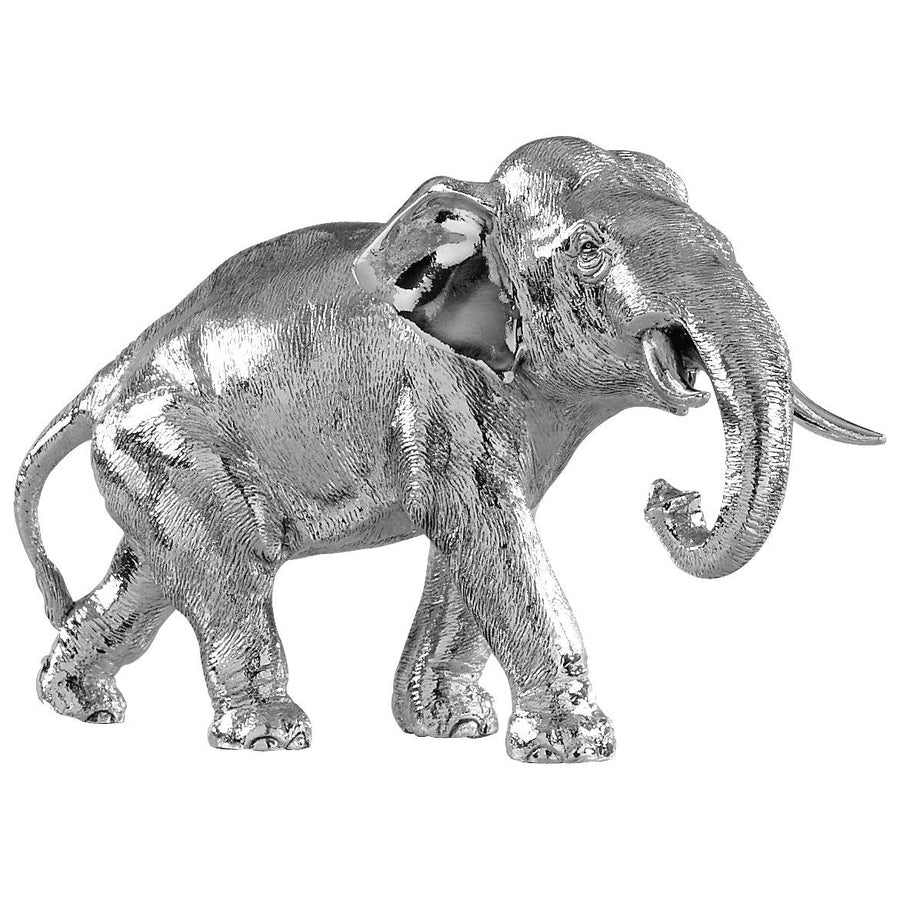 Large Sterling Silver Elephant Sculpture | 16cm Hallmarked Luxury Ornament