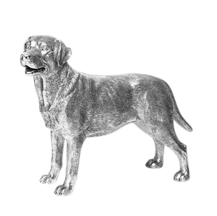 Silver Labrador figurine