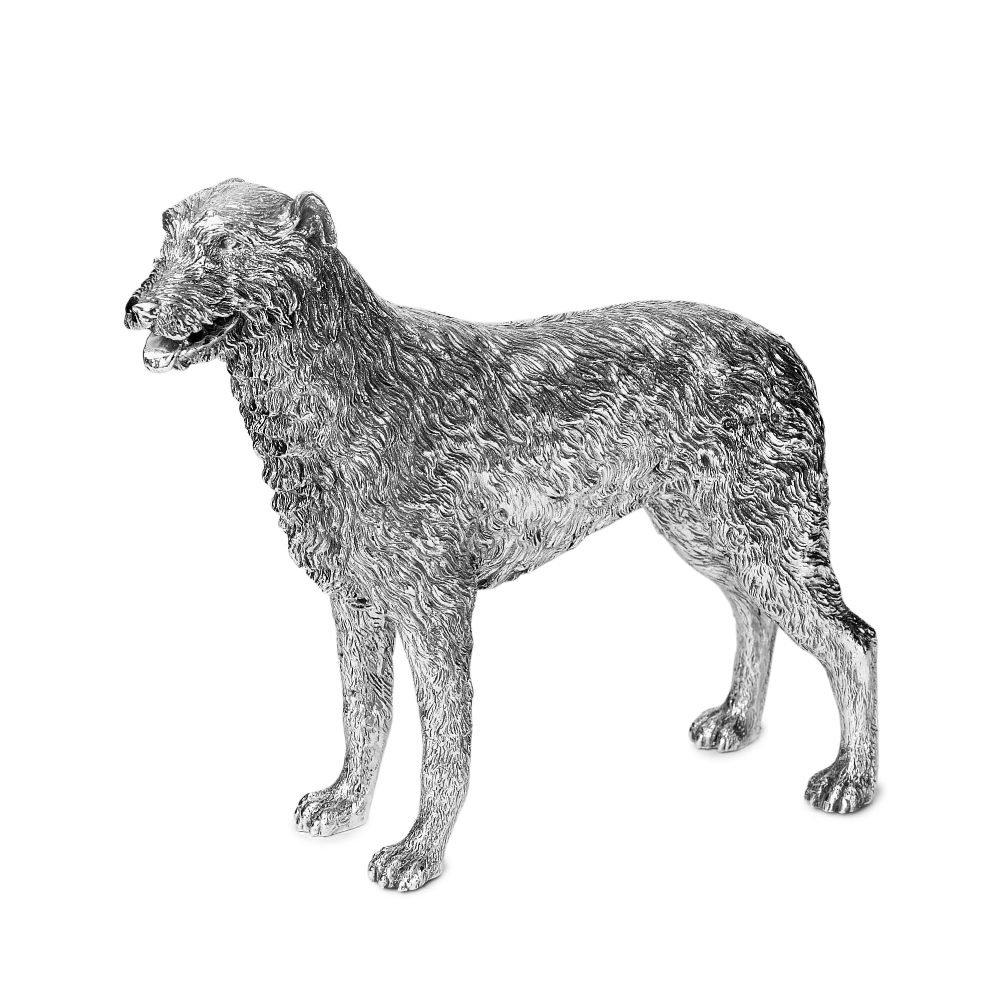 Silver Irish Wolfhound figurine