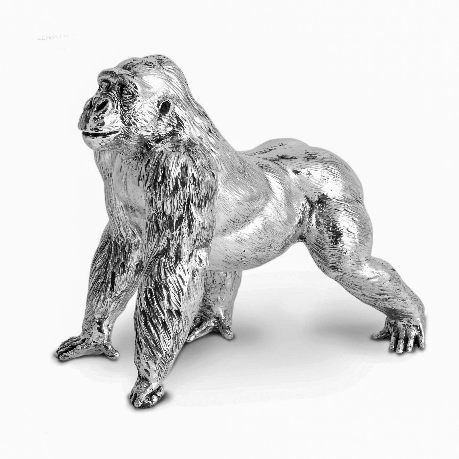 Silver Gorilla ornament