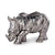 Silver Rhino ornament