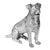 Silver Jack Russell ornament