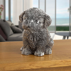 sterling silver Shih Tzu puppy model