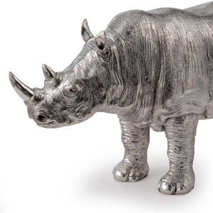 Silver Rhino-Large - Height 17cm