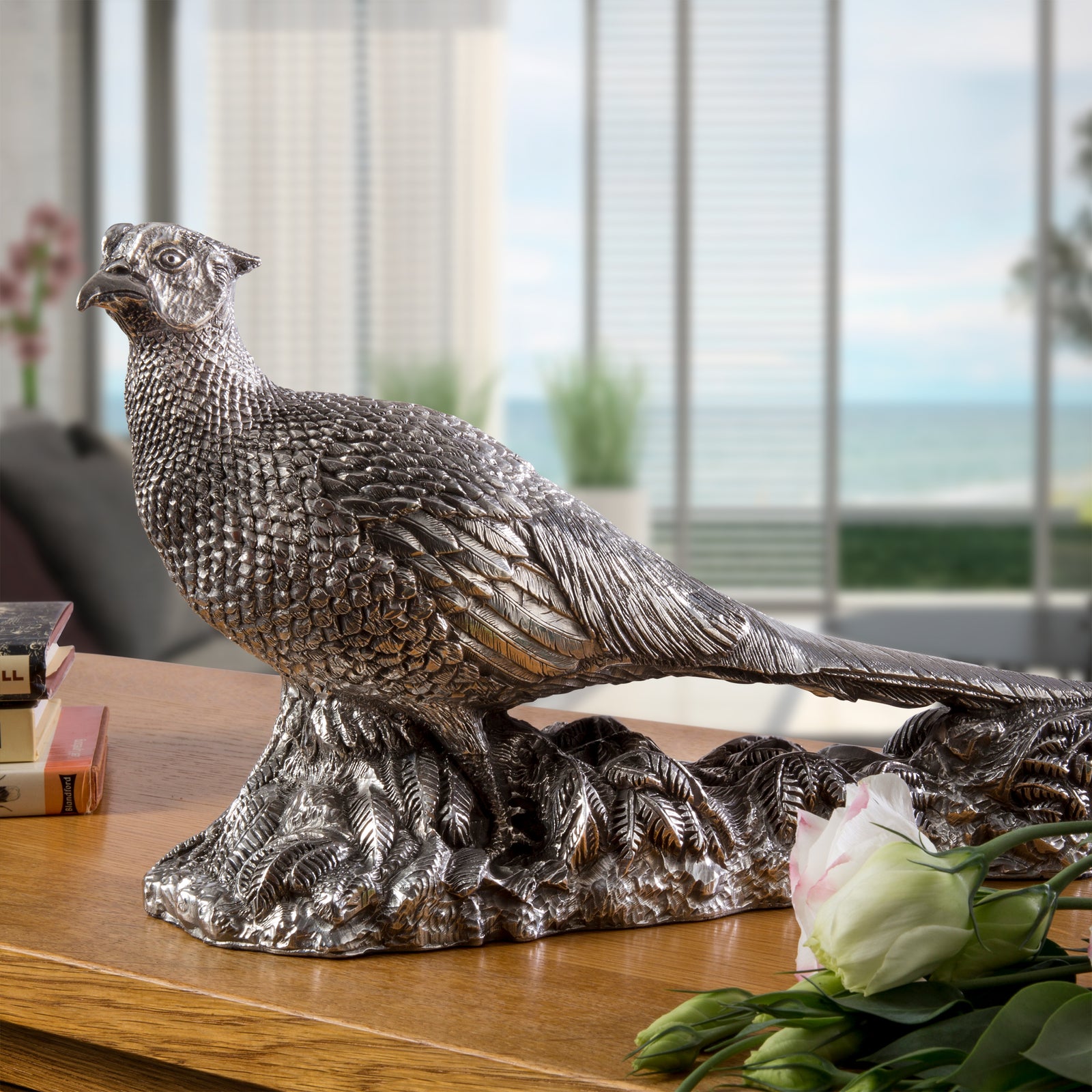 Silver pheasant ornament