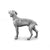 silver Weimaraner ornament