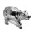Silver Baby Hippo figure