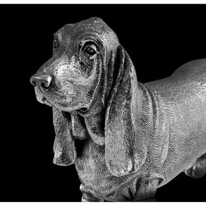 Sterling silver Basset Hound