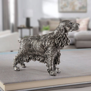 Silver Cocker Spaniel - Height 9cm-Silverbasket-Silverbasket