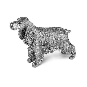 Silver Cocker Spaniel - Height 9cm-Silverbasket-Silverbasket