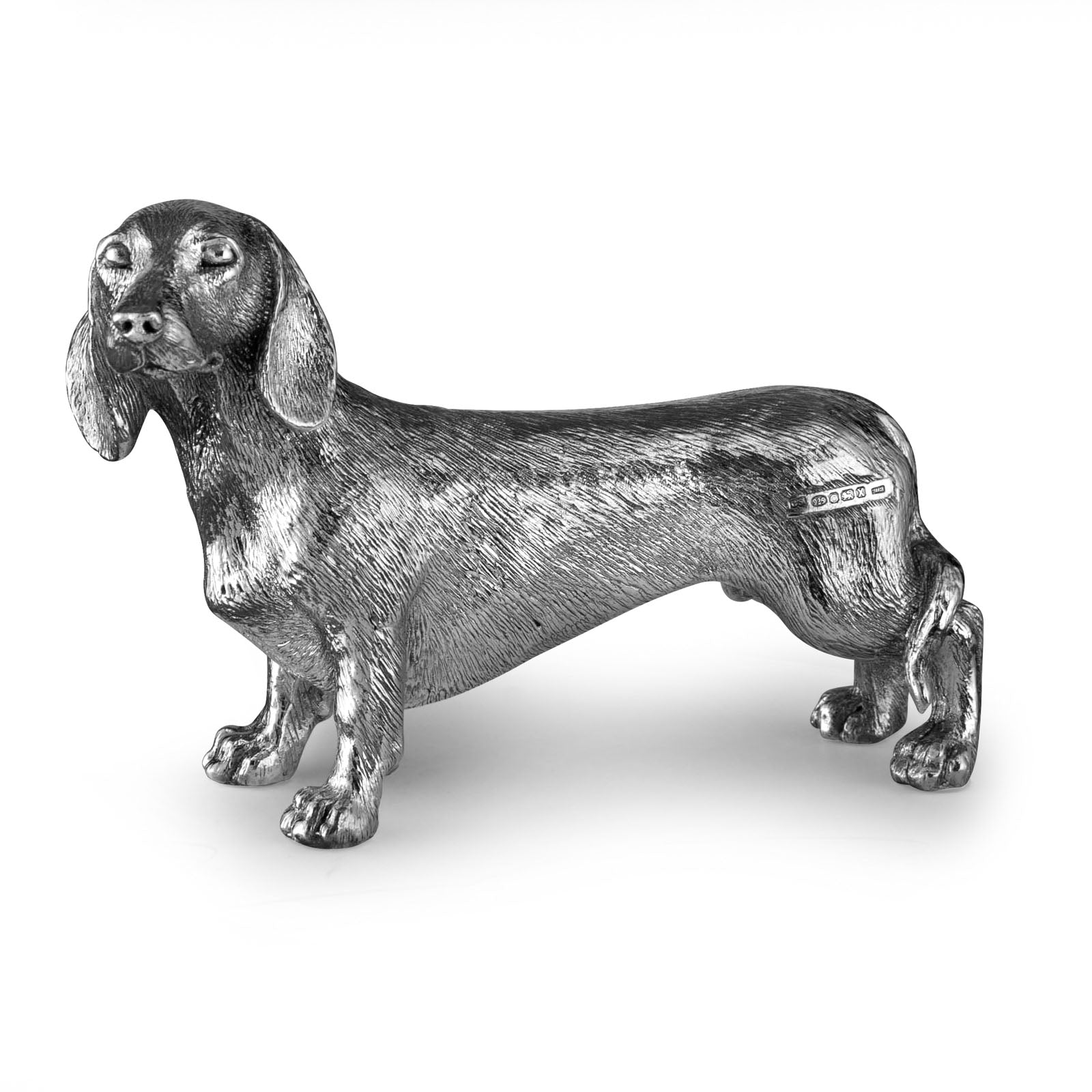 silver Dachshund ornament uk