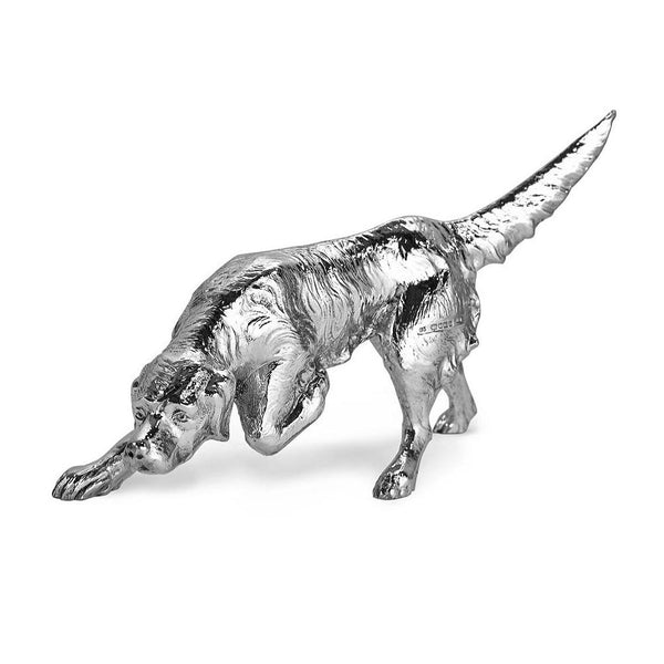 Silver Setter Dog - Height 11.5cm-Silverbasket-Silverbasket