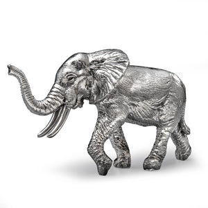 silver running elephant model