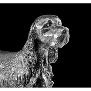 Silver Springer Spaniel figurine