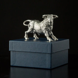 Silver Bull figurine