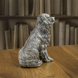 Silver King Charles Spaniel - Height 10cm-Silverbasket-Silverbasket