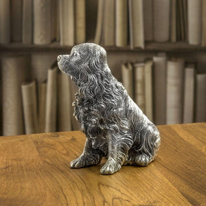 Silver King Charles Spaniel - Height 10cm-Silverbasket-Silverbasket