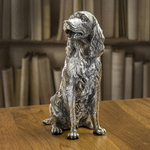 Silver Springer Spaniel - Height 13cm-Silverbasket-Silverbasket